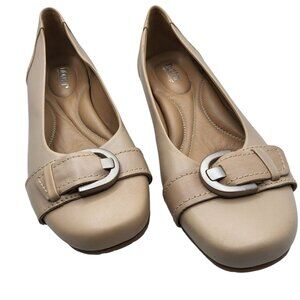 Hotter Womens Comfort Concept Violet Beige Buckle Accent Dress Shoes